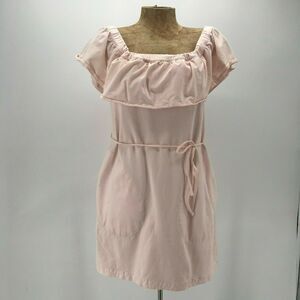 Talia Dress Womens Small Light Pink Peruvian Cotton Spandex Off The Shoulder